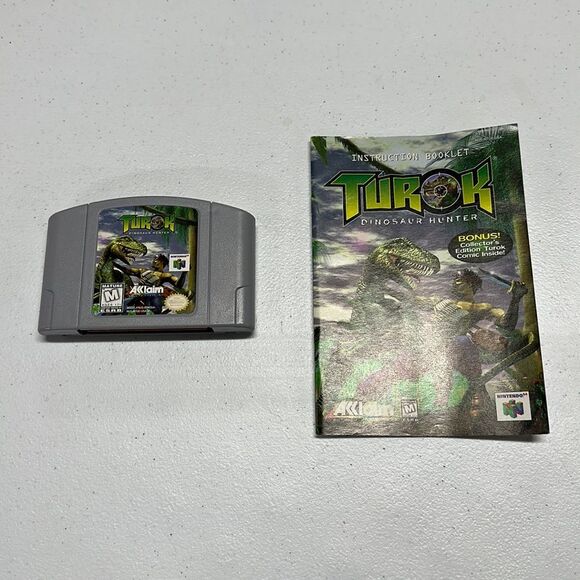 Nintendo N64 Turok Dinosaur Hunter Game - Tested & Works